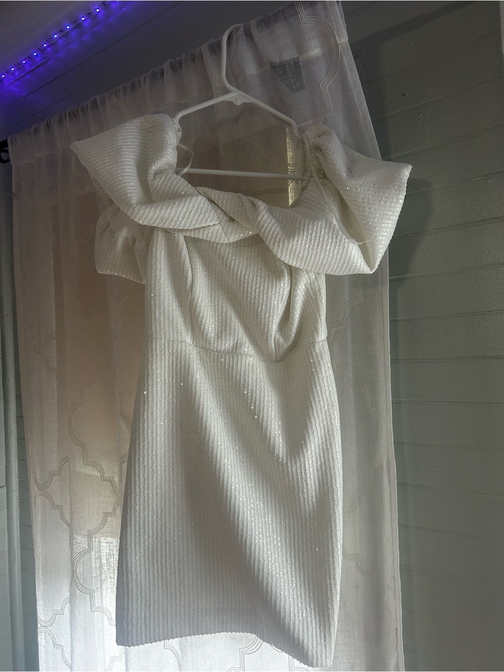 Sparkly off the shoulder dress